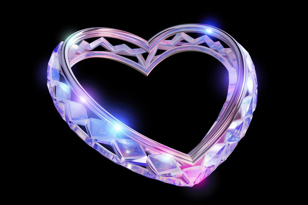 Orbit ring of heart gemstone jewelry diamond. AI generated Image by rawpixel.