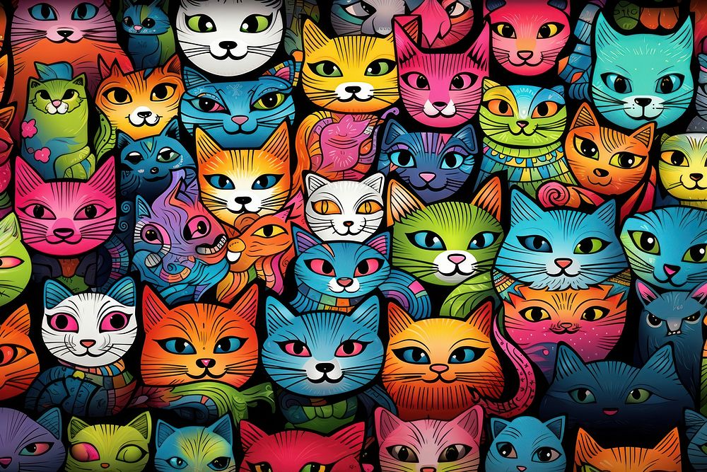Cat art backgrounds animal.