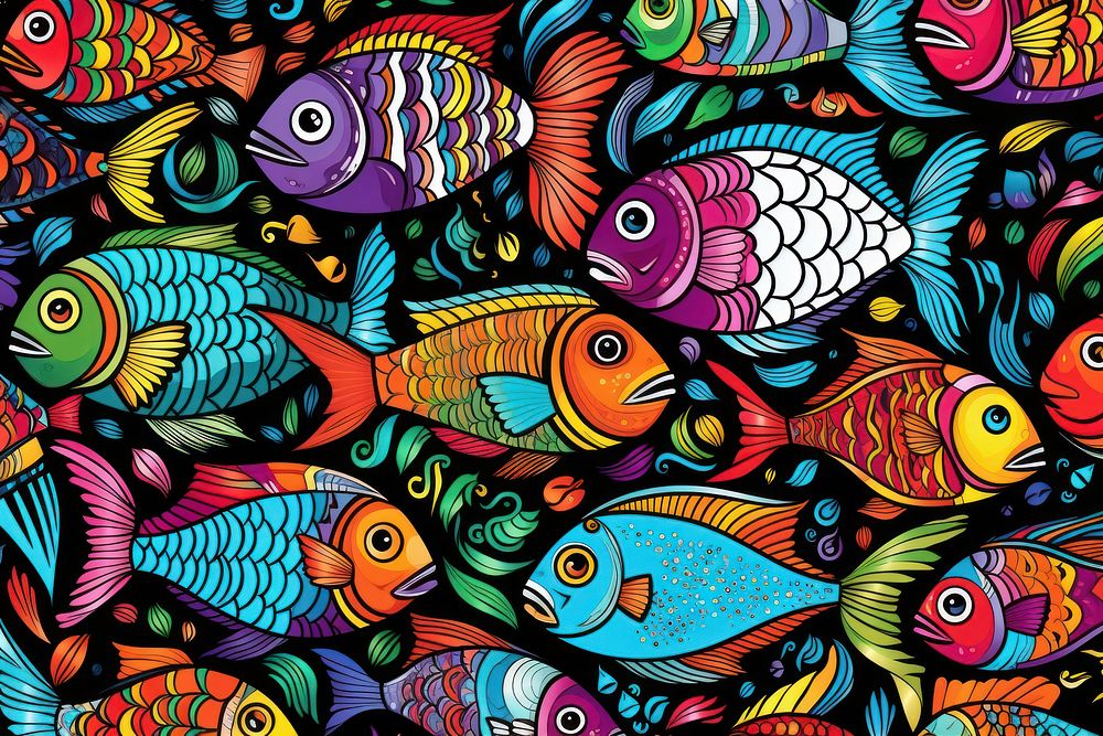 Fish backgrounds pattern sea.