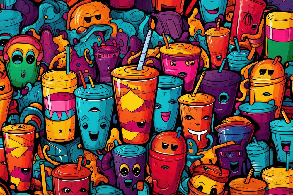 Soda art backgrounds illustrated.