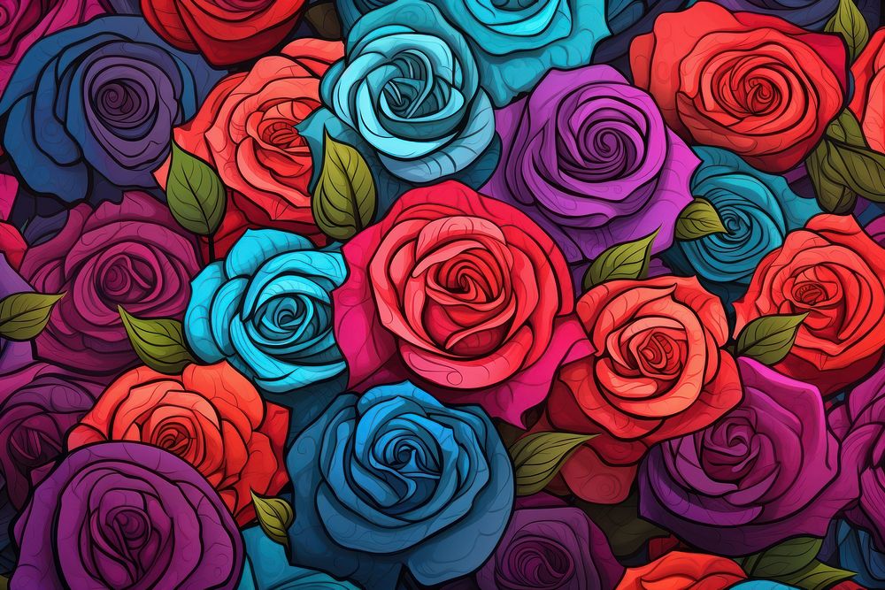 Rose art backgrounds pattern.