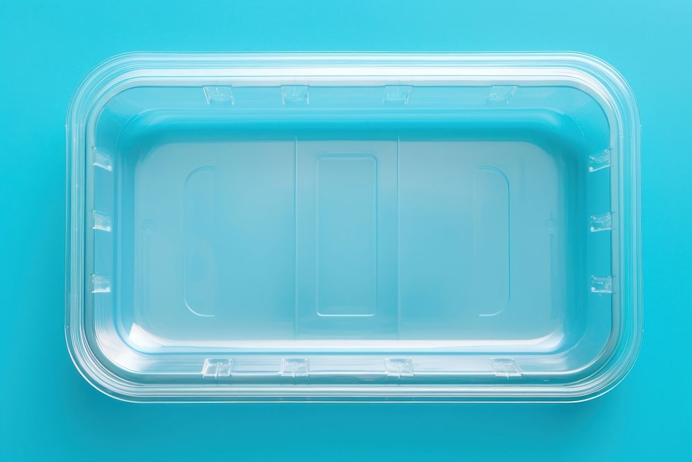 Plastic container blue aqua.