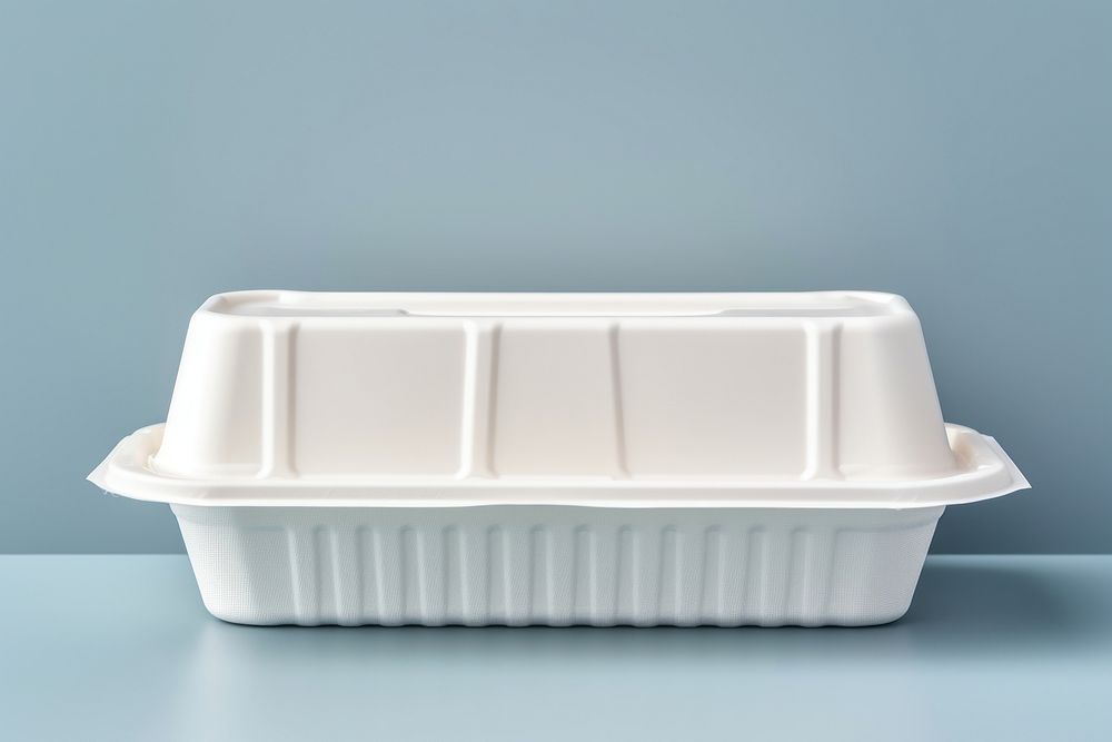 Food packaging  white container jacuzzi.