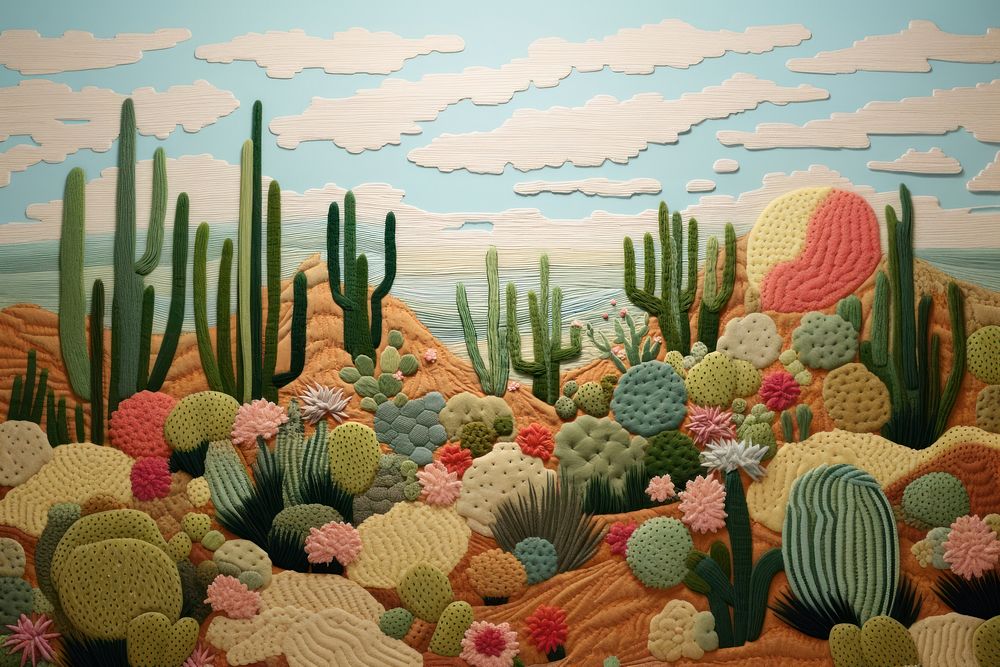 Minimal cactus on the dune landscape outdoors nature.