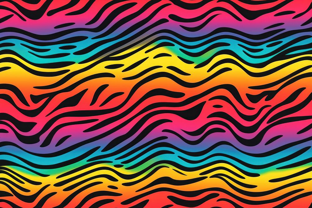 A rainbow Wavy line pattern backgrounds abstract creativity. 