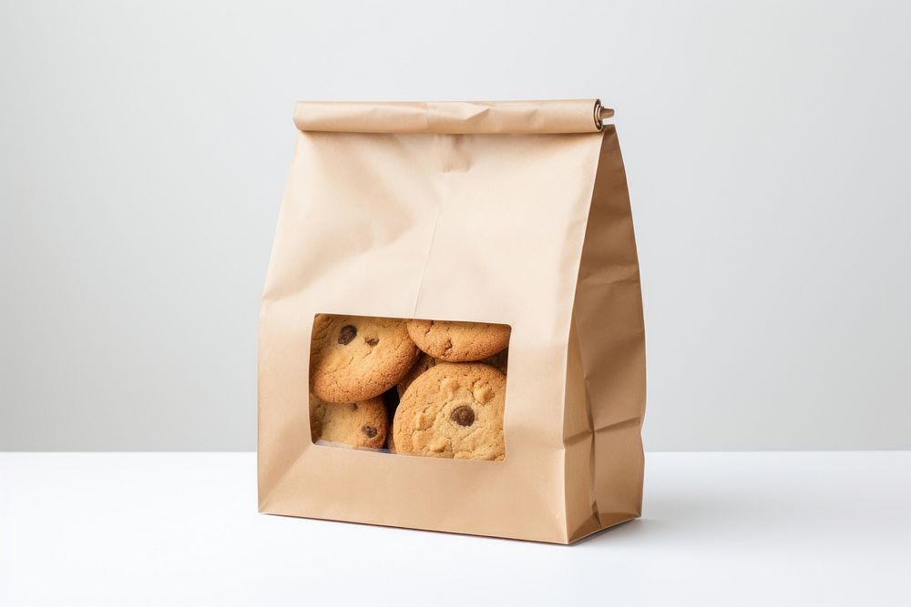 Cookie packaging paper bag  handbag bread food.