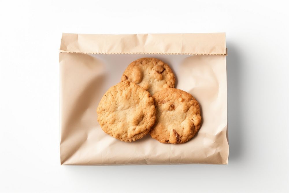 Cookie packaging paper bag  biscuit bread food.