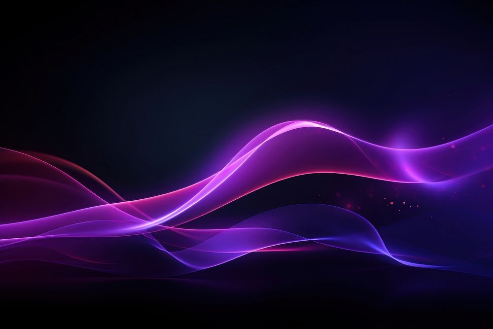 Neon light wave on a dark background purple backgrounds smooth. AI generated Image by rawpixel.