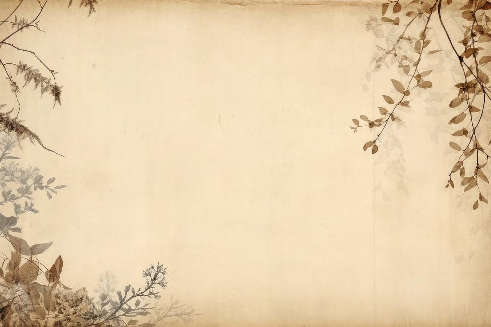 Aesthetic herbarium page paper backgrounds texture plant.