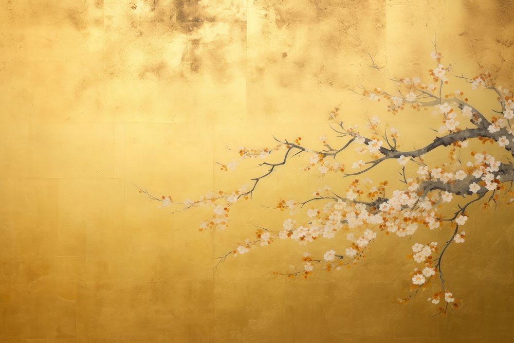 Aesthetic paper gold architecture backgrounds blossom.