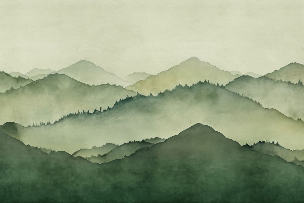 Old green paper of mountain backgrounds outdoors nature.