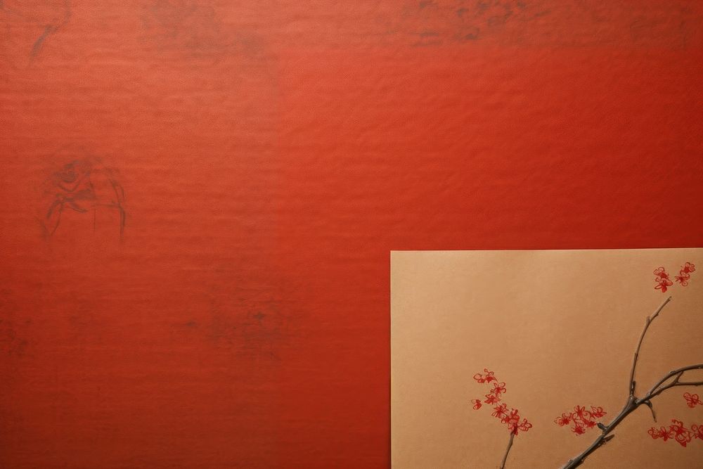 Old red paper of letter with envelope backgrounds texture wall.