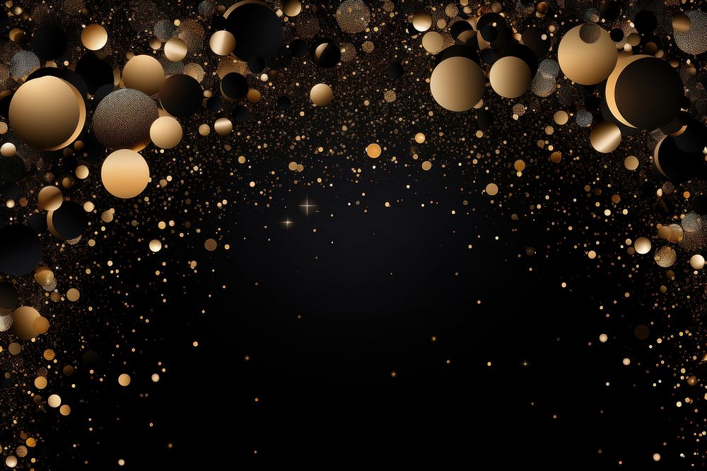 Black and gold glitter dots space backgrounds decoration. AI generated Image by rawpixel.