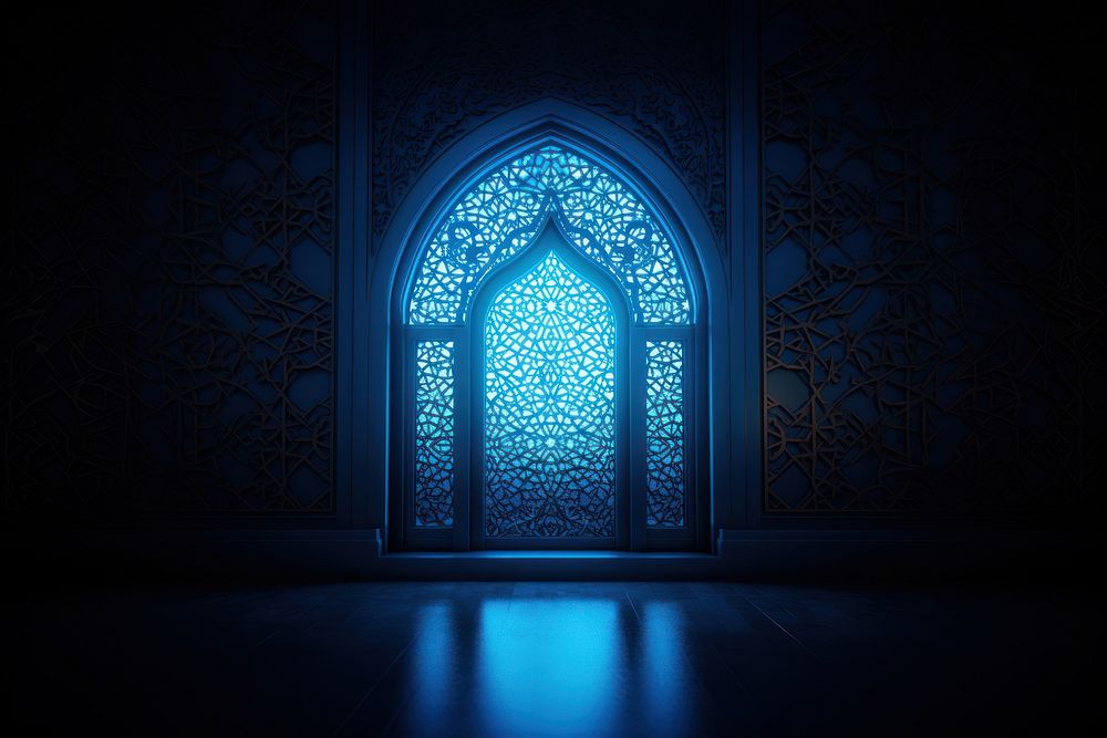 Islamic single window architecture lighting pattern
