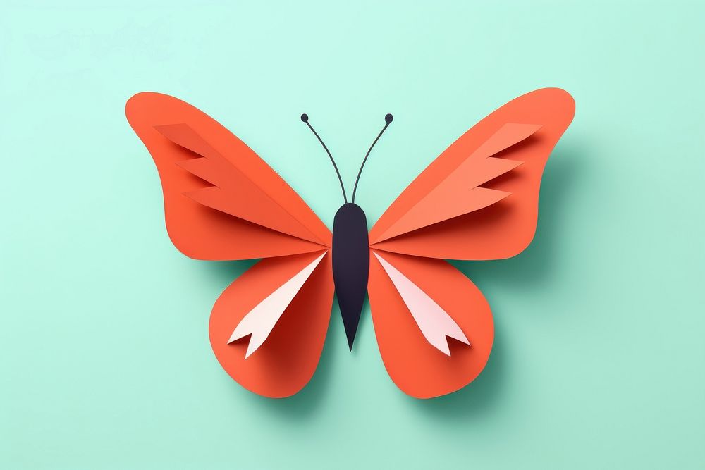 Paper cutout of a butterfly insect animal art.