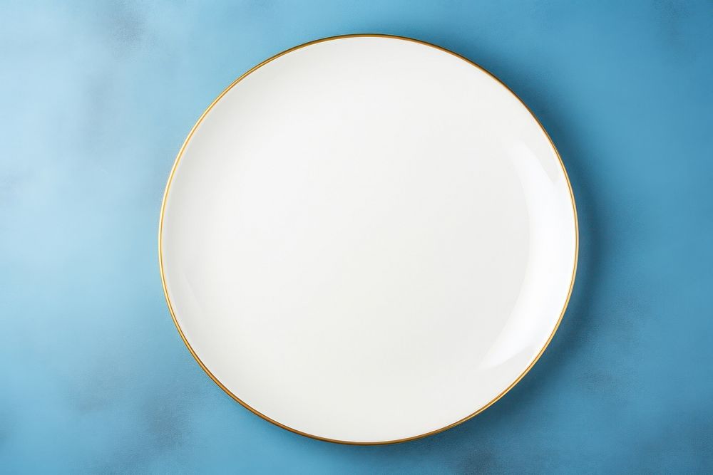 Plate  porcelain platter blue.
