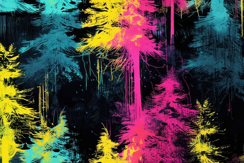 Forest pattern backgrounds abstract painting. AI generated Image by rawpixel.