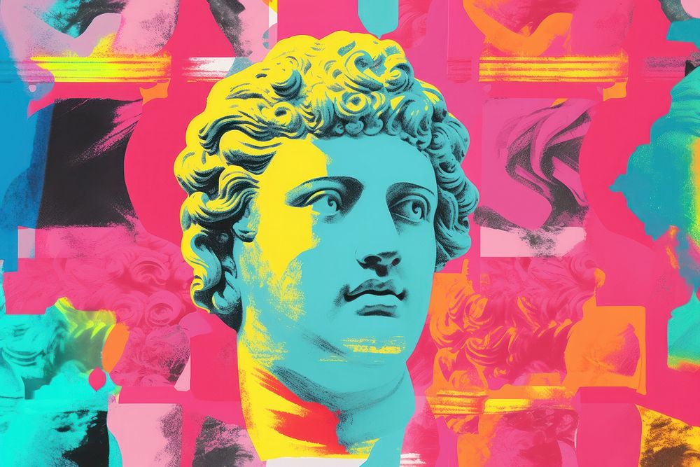 Greek sculpture painting art representation. AI generated Image by rawpixel.