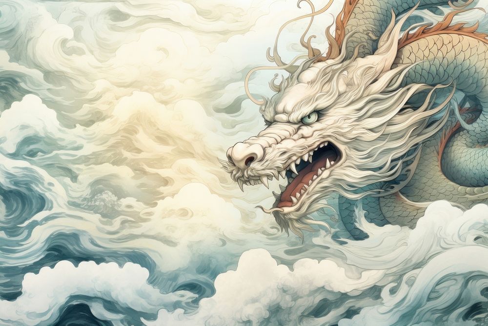 Dragon backgrounds creativity outdoors. | Free Photo Illustration ...