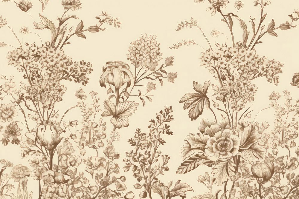 Flowers wallpaper pattern drawing.