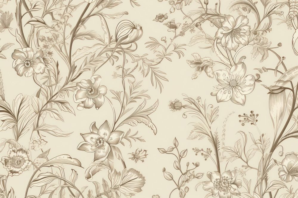 Flowers wallpaper pattern drawing.