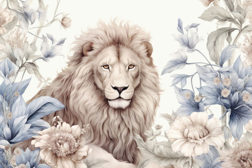 Lion mammal animal sketch.