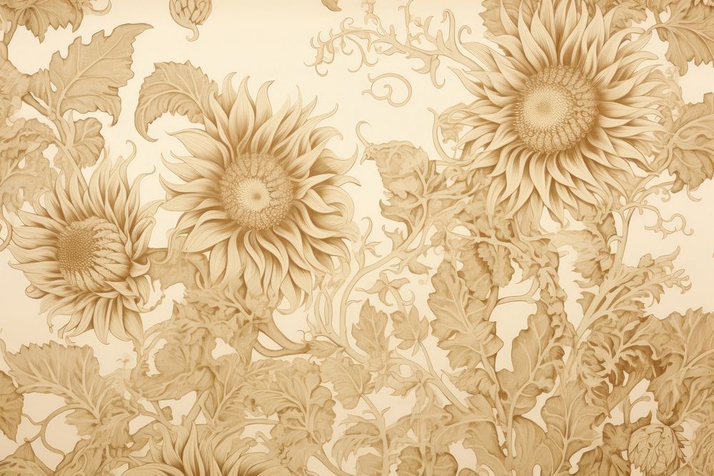 Sunflower wallpaper pattern art.