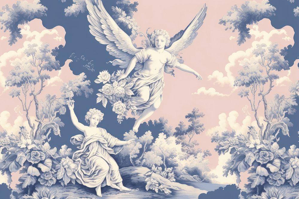 Angel in heaven wallpaper art representation.