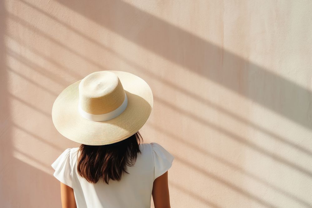 Female wearing white hat shadow | Free Photo - rawpixel