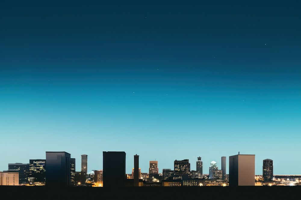 City night sky architecture cityscape. AI generated Image by rawpixel.