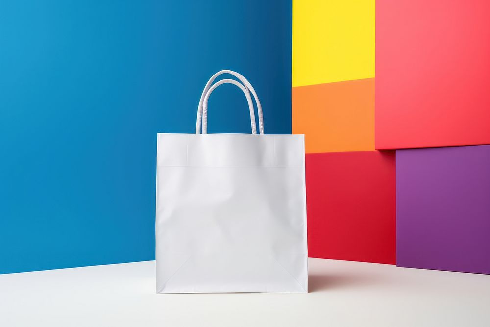 A white Shopping Bag bag handbag shopping bag.