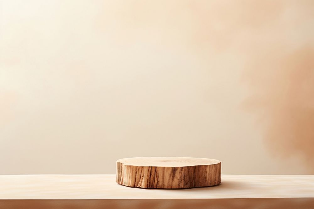 A piece of wood sitting on top of a table furniture lighting indoors. AI generated Image by rawpixel.