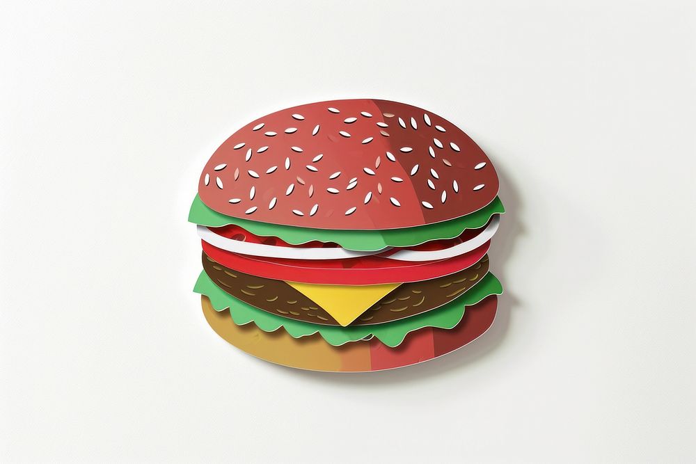 Burger burger food white background.