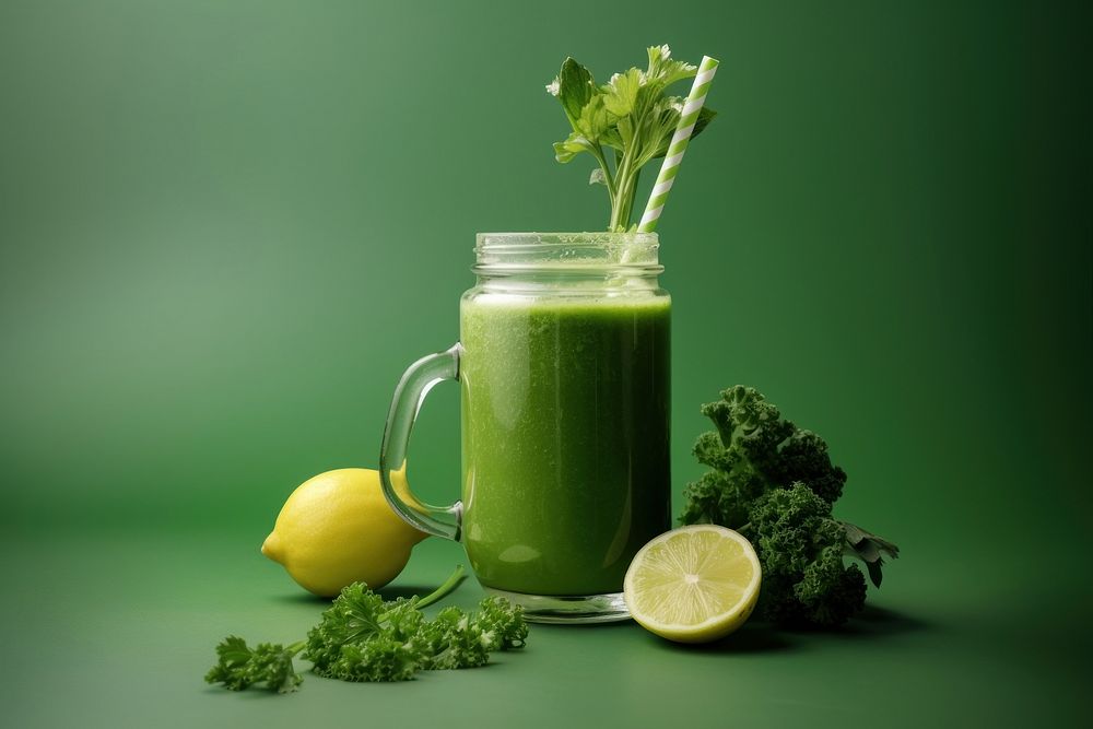 Smoothie green vegetable juice.
