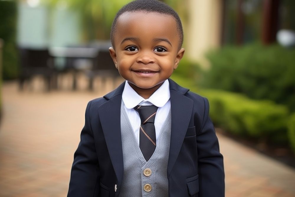 African kid portrait photo tie.