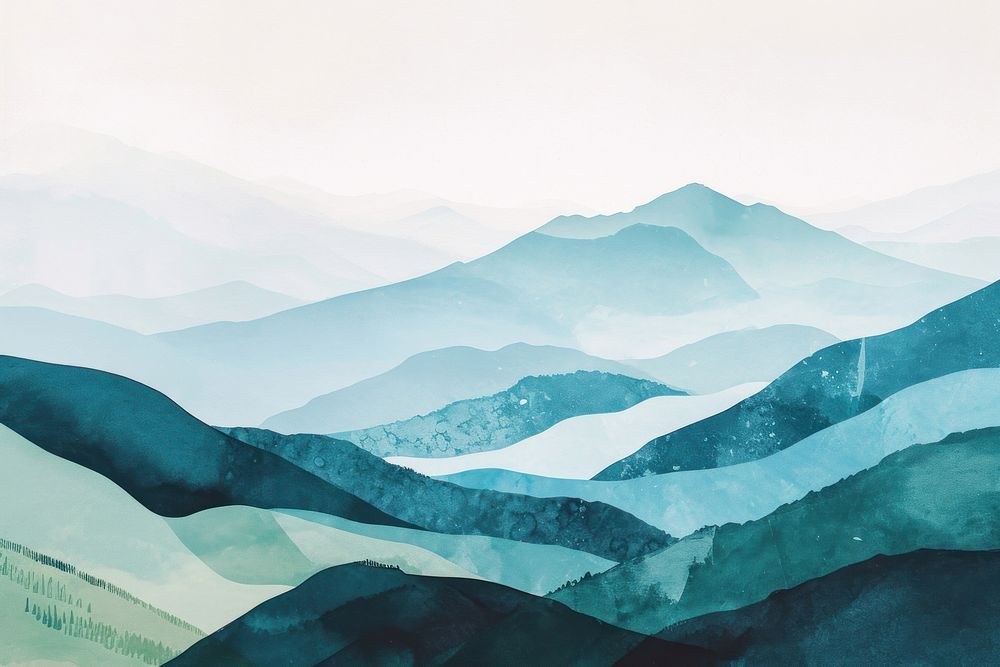 A lush hillside mountain backgrounds abstract. AI generated Image by rawpixel.