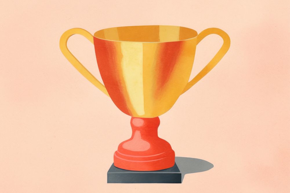 A golden trophy cup art achievement refreshment. AI generated Image by rawpixel.