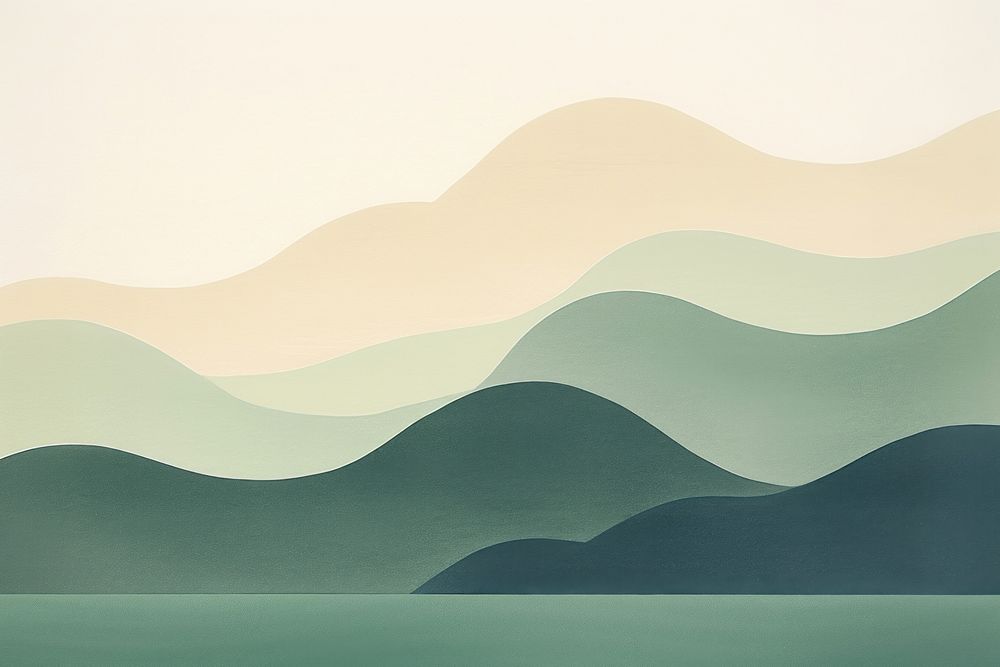 Illustration minimal of hillside backgrounds abstract nature. AI generated Image by rawpixel.