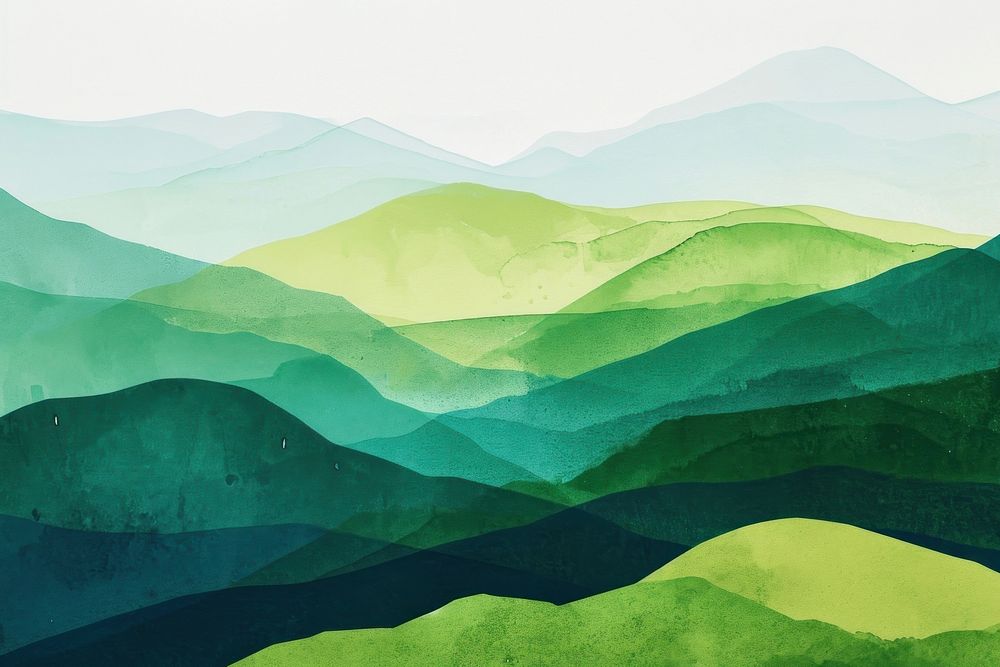 A lush green hillside mountain backgrounds landscape. AI generated Image by rawpixel.