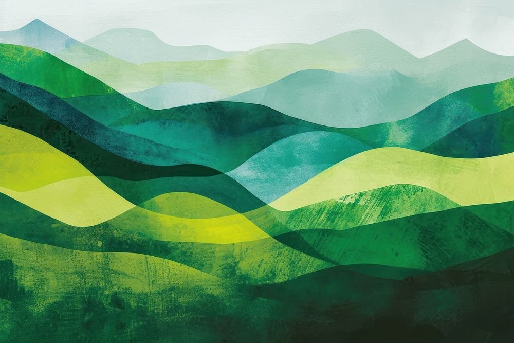 A lush green hillside art backgrounds abstract