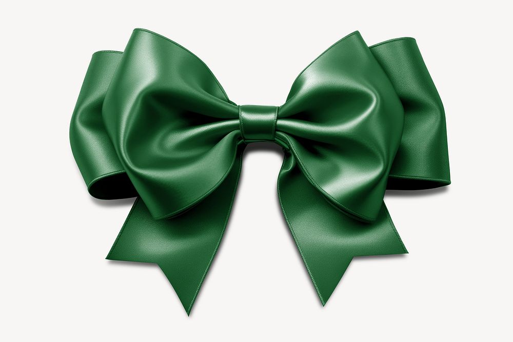 Green bow mockup psd