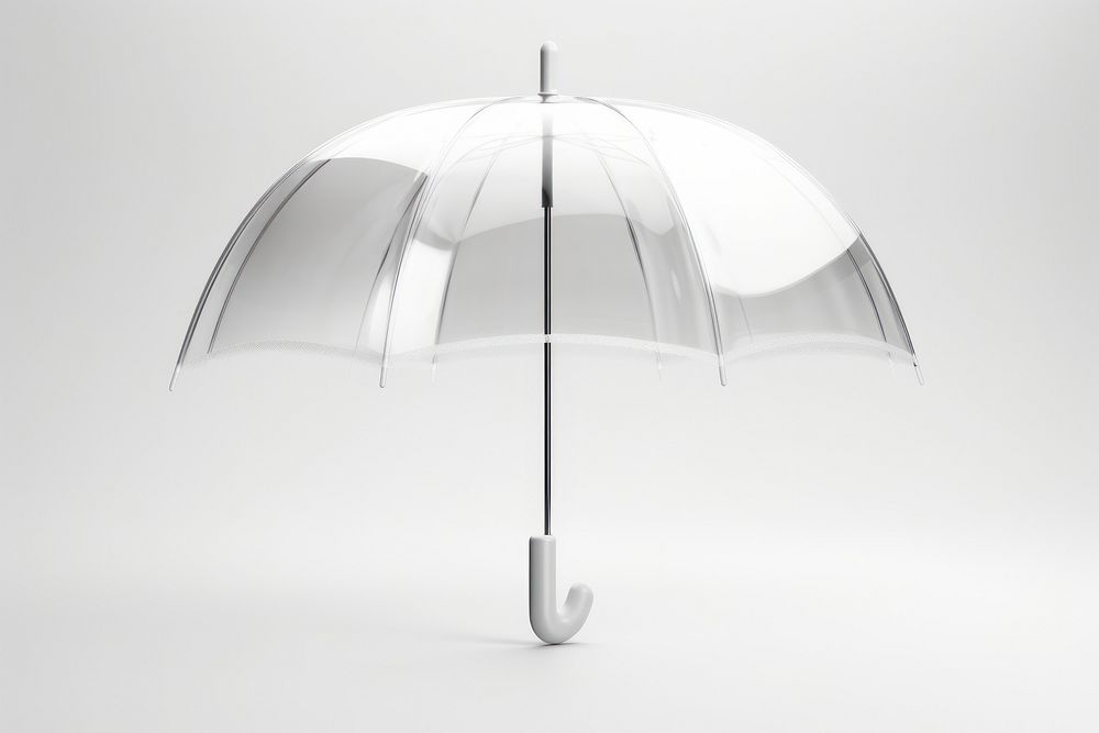 Hand Blown Glass umbrella shape white white background transportation.