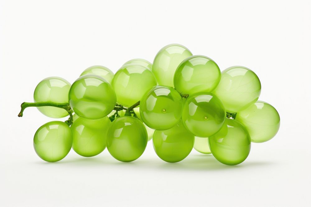 Green grapes shape fruit plant food.