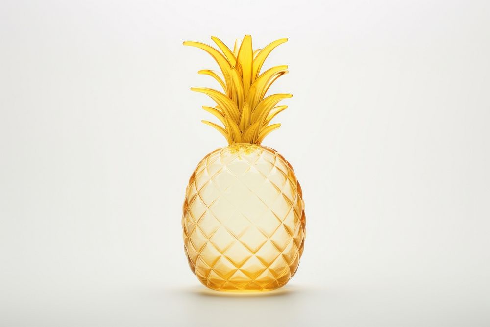 Hand Blown Glass pineapple shape fruit plant glass.
