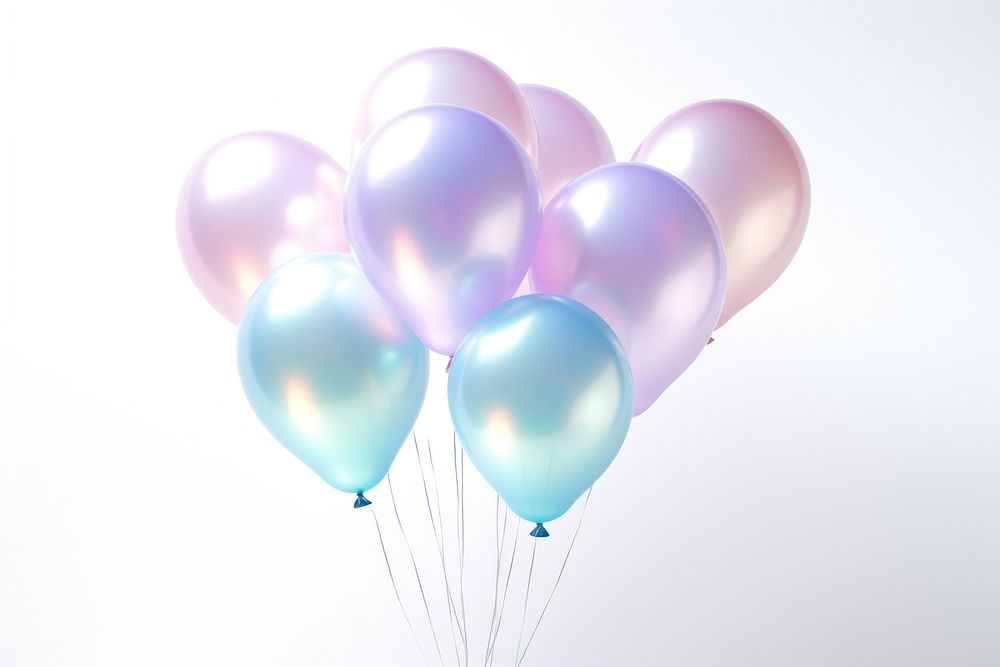 Iridescent balloons anniversary celebration decoration.