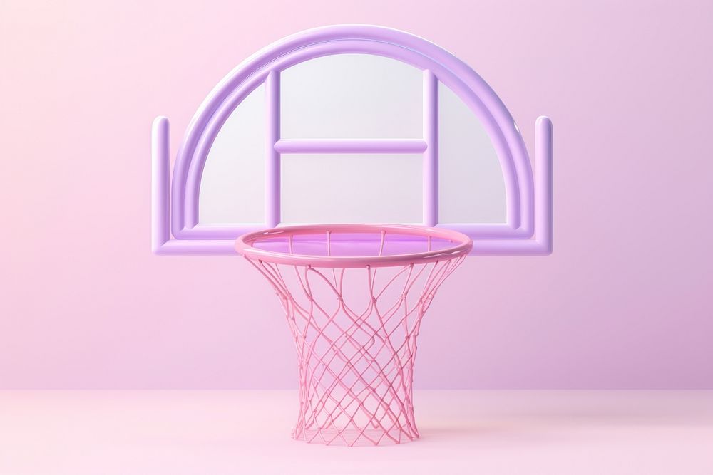Iridescent basketball hoop purple furniture lighting.