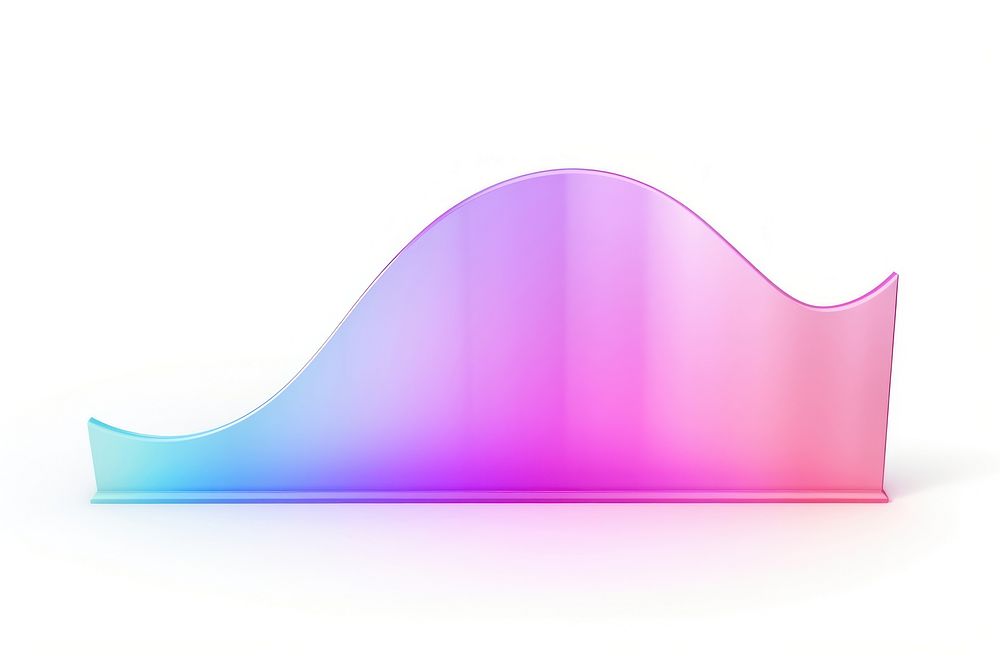 Iridescent curve chart white background investment technology.