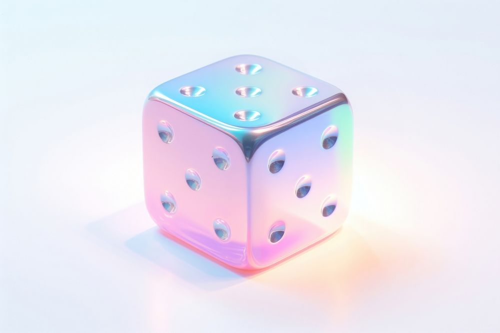 Iridescent dice game electronics lighting.