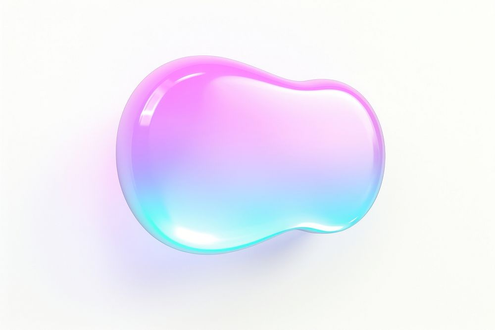 Iridescent speech bubble white background abstract bathroom.
