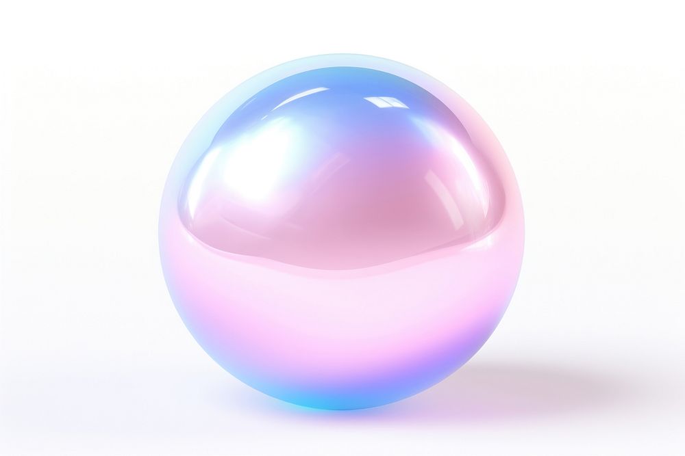 Iridescent sphere white background accessories electronics.
